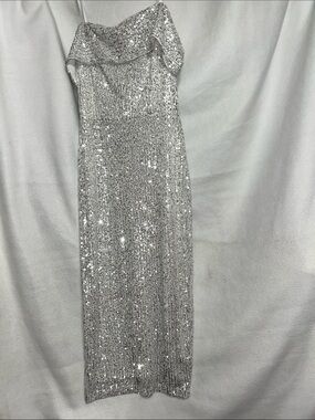 Windsor White Sequin Strapless Dress